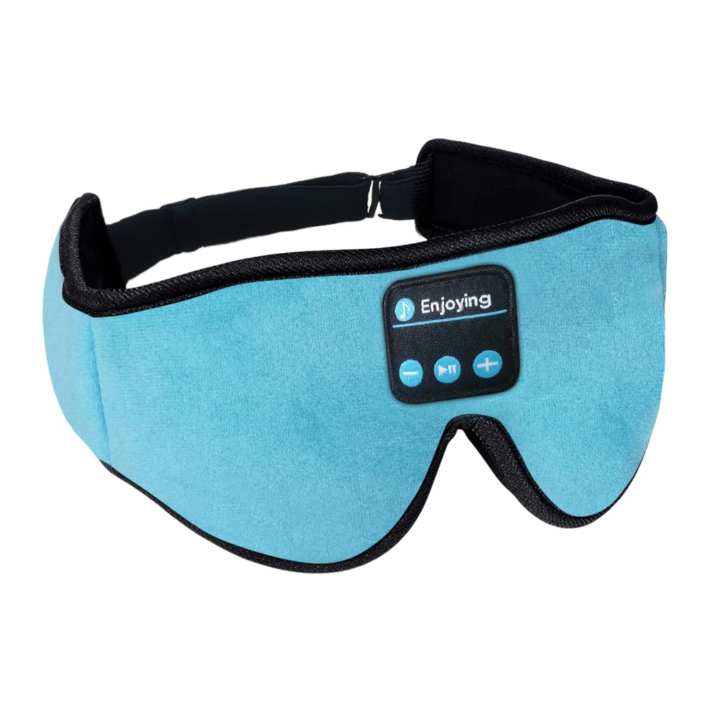 3D Bluetooth Sleep Eye Mask Sleep Headphoens สีฟ้า