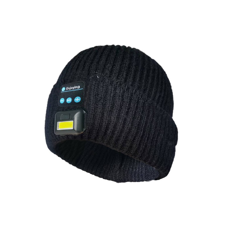 หูฟัง Bluetooth Beanie Hat สีดำ มีไฟ