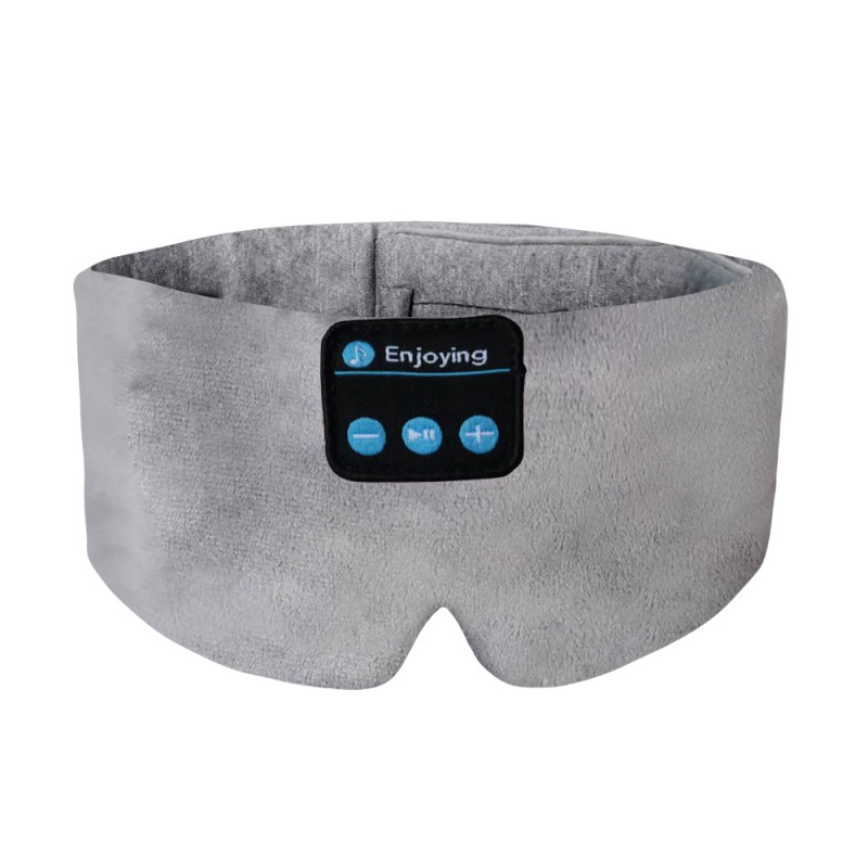 หูฟังแบบคาดศีรษะ Cotton Bluetooth Sleep Eye Mask สีเทา