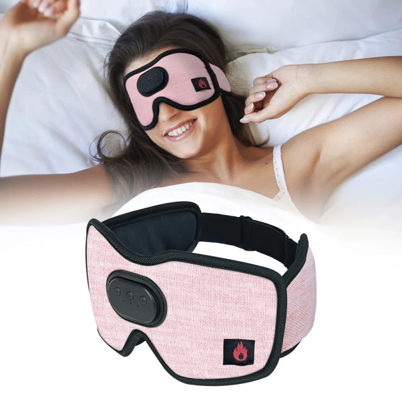 Heated Bluetooth Sleep Eye Mask Sleep Headphones Flax Meal Heated Bluetooth Sleep Eye Mask Sleep Headphones Flax Meal