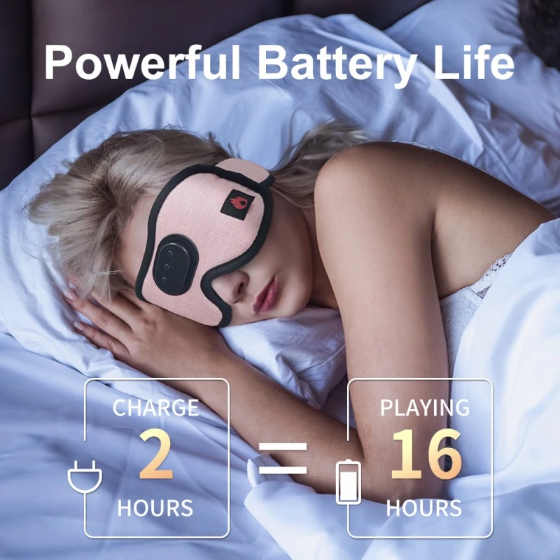 Heated Bluetooth Sleep Eye Mask Sleep Headphones Flax Meal Heated Bluetooth Sleep Eye Mask Sleep Headphones Flax Meal