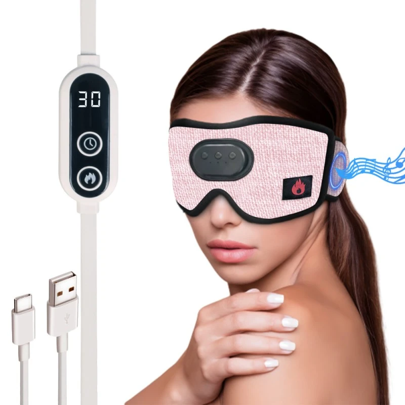 Heated Bluetooth Sleep Eye Mask Sleep Headphones Flax Meal