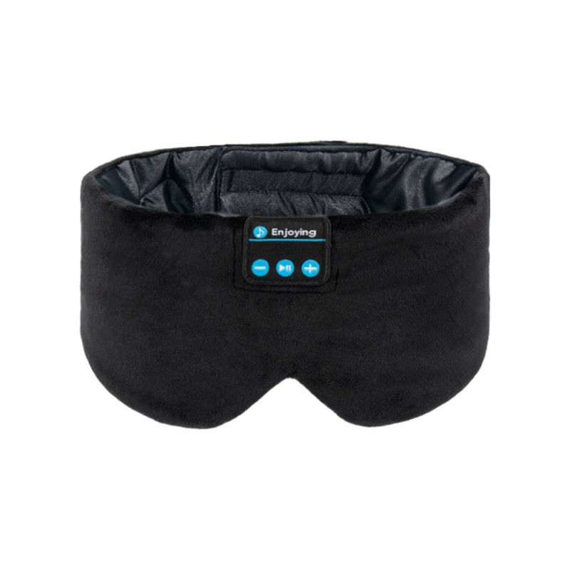 Silk Bluetooth Sleep Eye Mask Sleeping Headphoens สีดำ