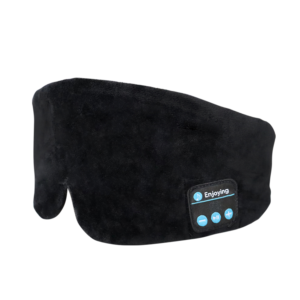 Silk Bluetooth Sleep Eye Mask Sleeping Headphoens สีดำ