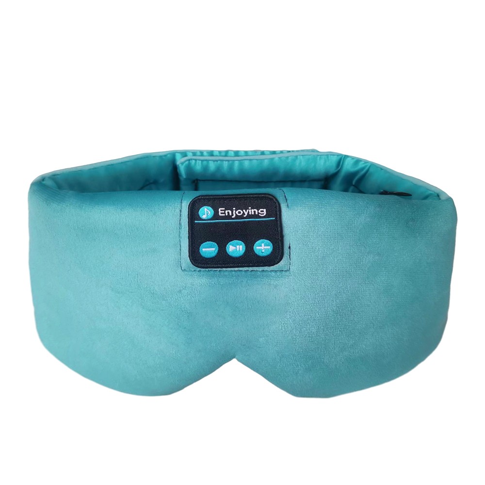 Silk Bluetooth Sleep Eye Mask Sleeping Headphoens สีฟ้า